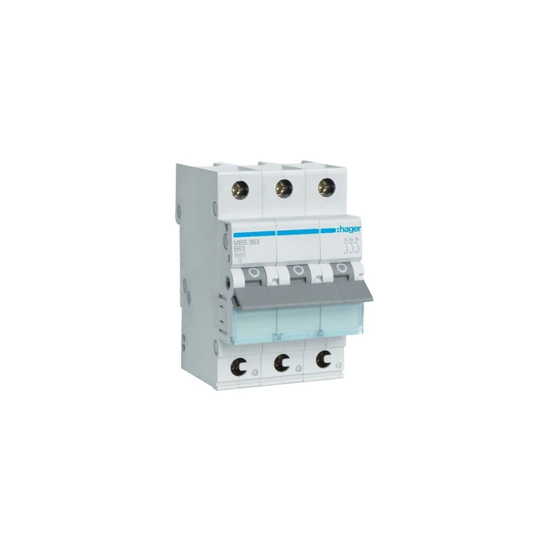 Hager mbs363 B-Type 3P 3 Module (S) Circuit Breaker – Circuit Breakers (25 – 60 °C, -25 – 80 °C)