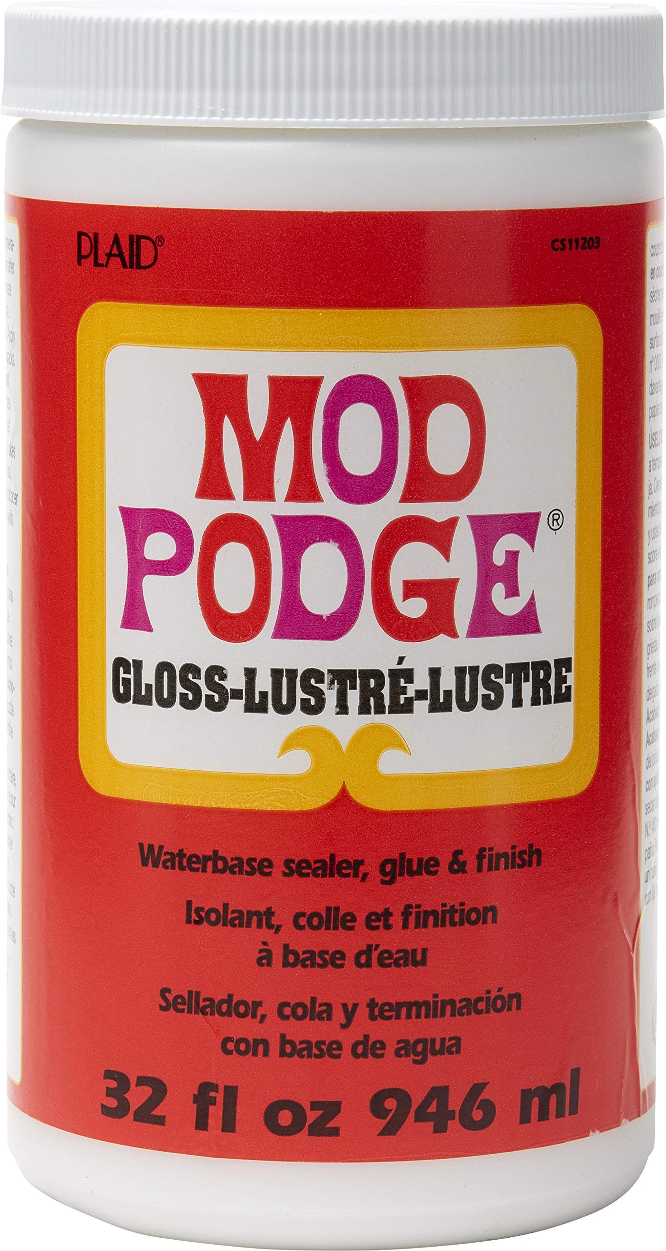 Mod Podge, Water-based Sealer, Glue and Finish, Gloss Finish, CS11203, 946 ml Bottle