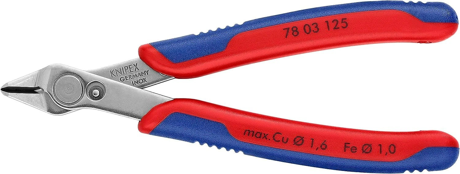Knipex 78 03 125 Electronics "Super-Knips" Cutter, Multi-Colour, 125 mm