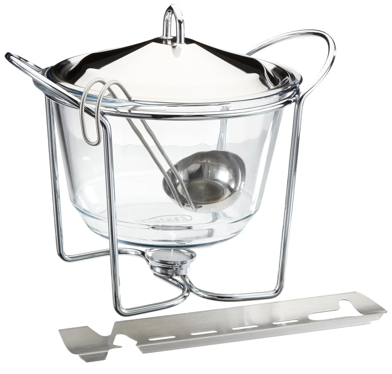 APS Stainless Steel and Glass Bowl - Silver - 4L Capacity