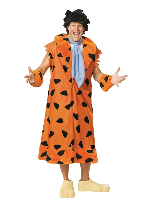 Rubie's Official Fred Flintstone Fancy Dress, ORANGE,BLACK, X-Large