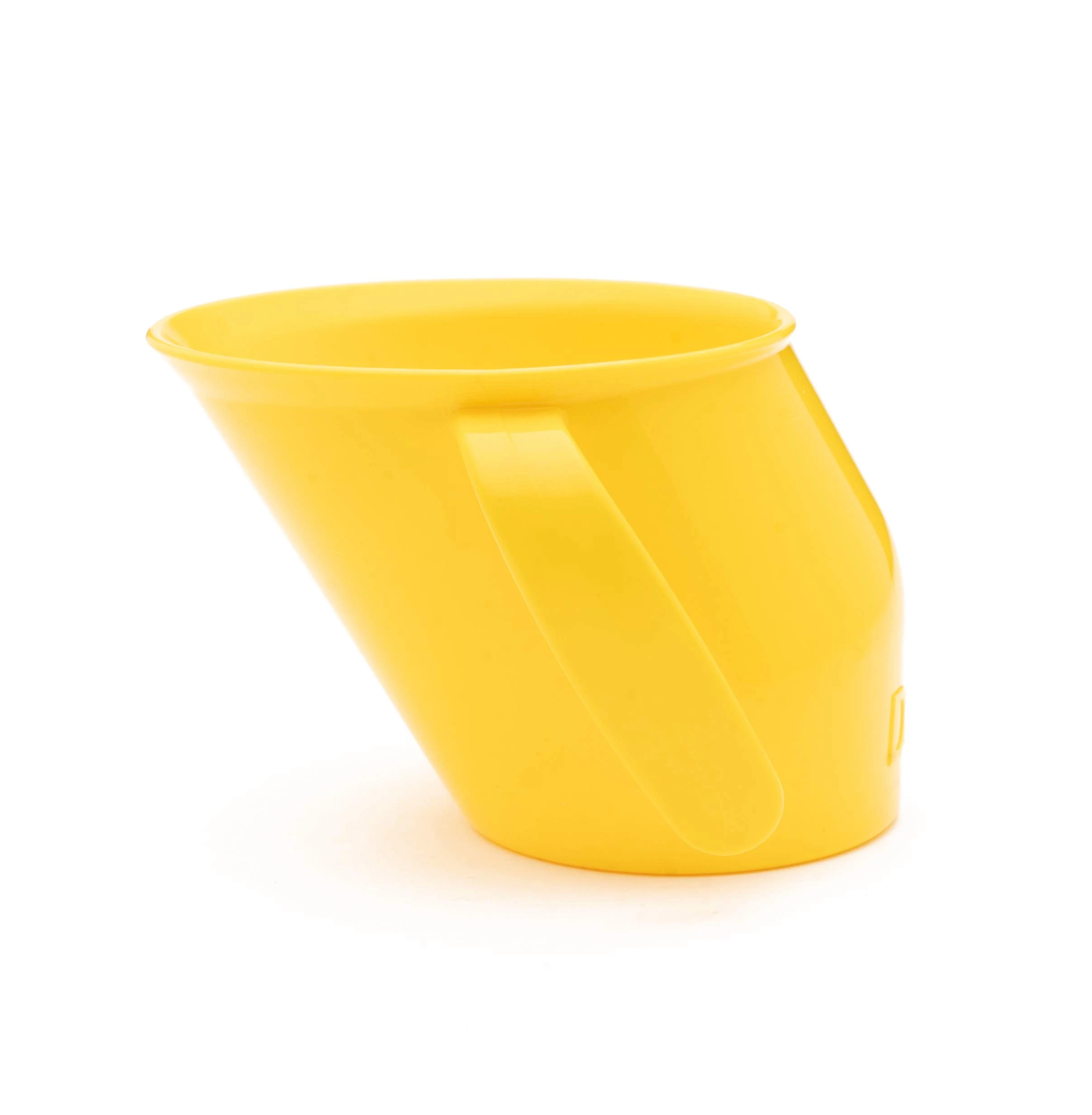 Doidy Cup, 3 Months +, Baby & Toddler First Open Beaker, Unique Slanted Design for Training & Learning to Drink, weaning Essentials for Milk & Water (Trainer Cup, Yellow)