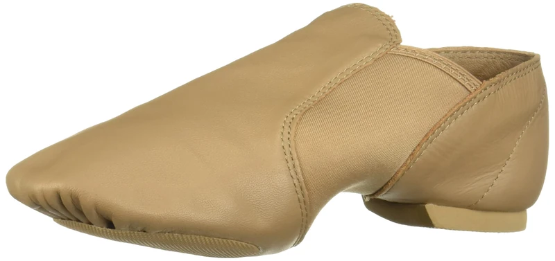 Capezio E-Series Split Sole Jazz Shoes, Elasticated, Leather, Slip On Character Dance Shoes for Women, Ladies, Men for Theatre, Contemporary Dancing, Lyrical, EJ2, Caramel, Adult Size 4.5