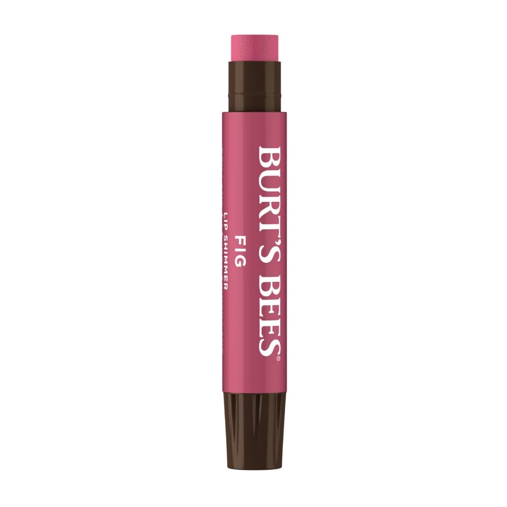 Burt's Bees Lip Shimmer Fig, Moisturising Lip Shimmer with Peppermint Oil, 100% Natural Origin, 2.55g