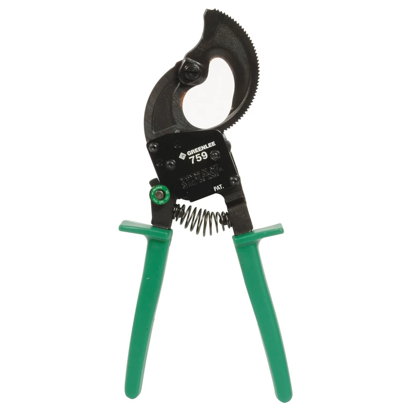 Greenlee 759 10-1/2" Compact Ratchet Cable Cutter for Copper, Aluminum, and Communications Cable