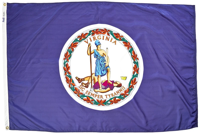 Annin Flagmakers Virginia State Yard Flag USA-Made to Official State Design Specifications, (Model 145670) - Image 1