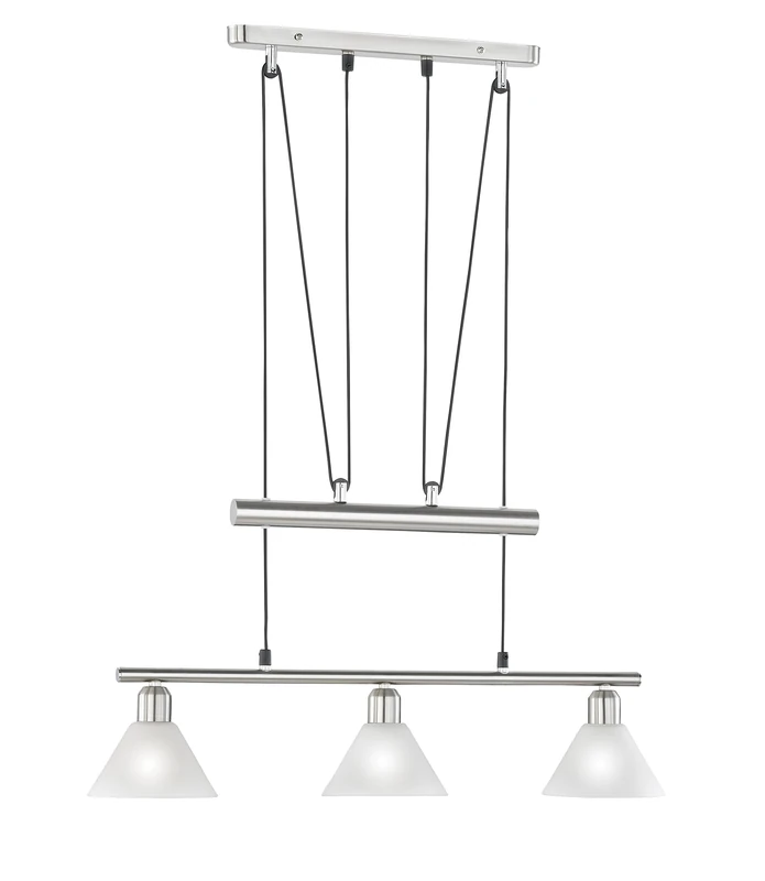 Trio 3 LTE JoJo Pendant Lamp, Nickel Mat