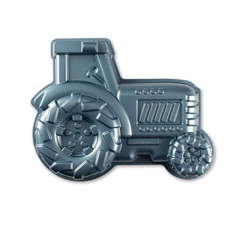 Nordic Ware Tractor Non Stick Cake Pan, 3D Shaped Cake Mould, Cake Tin Made from Cast Aluminium, Children's Cake Tin Made in the USA, Colour: Blue
