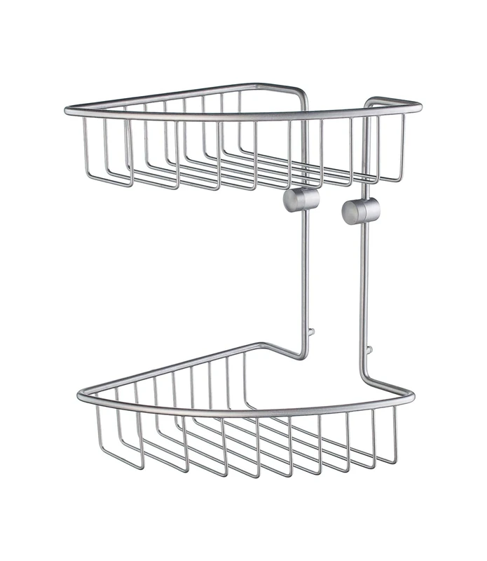 Smedbo Home Corner Soap Basket, Brass, Silver, 20.7 x 20.7 x 29.5 cm