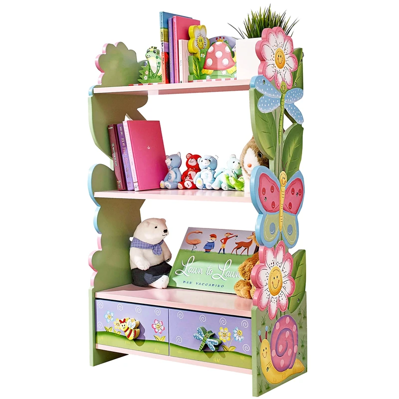 Fantasy Fields Magic Garden Multi-Tiered Wooden Children's Bookshelf and Storage Drawers, Multicolour