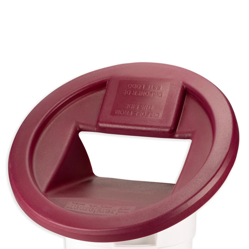 San Jamar KA3244 Katchall Rugged Round Retriever for 32 and 44 Gallon Waste Cans, Red
