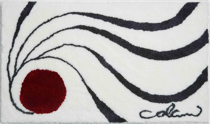 Grund Designer Bath Mat COLANI, Ultra Soft and Absorbent, Anti Slip, 5 Years Warranty, Colani 18, Bath Mat 70x120 cm, White