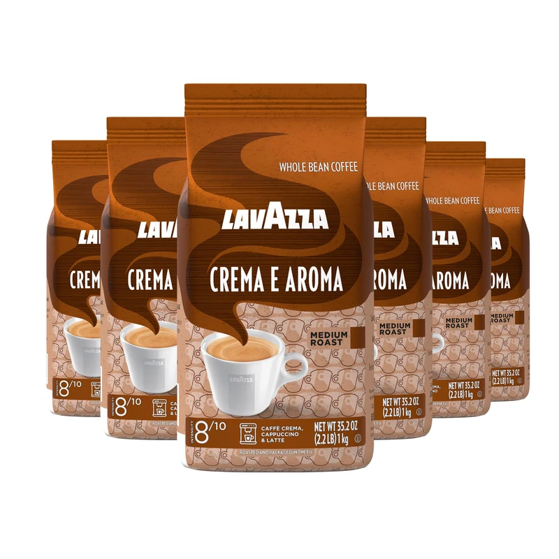 Lavazza Crema E Aroma Coffee Beans, Pack of 6, 6 x 1000g