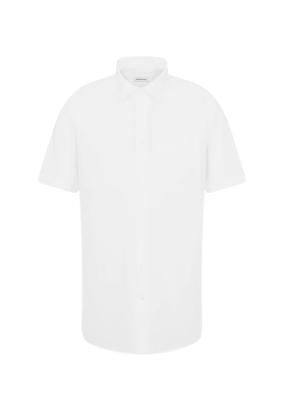 Seidensticker Men's Business Shirt - Regular fit - Non-Iron - Kent Collar - Short Sleeves - 100% Cotton