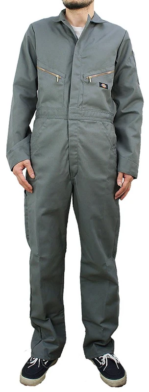 Dickies Men's 7 1/2 Ounce Twill Deluxe Long Sleeve Coverall, Gray, Large Tall