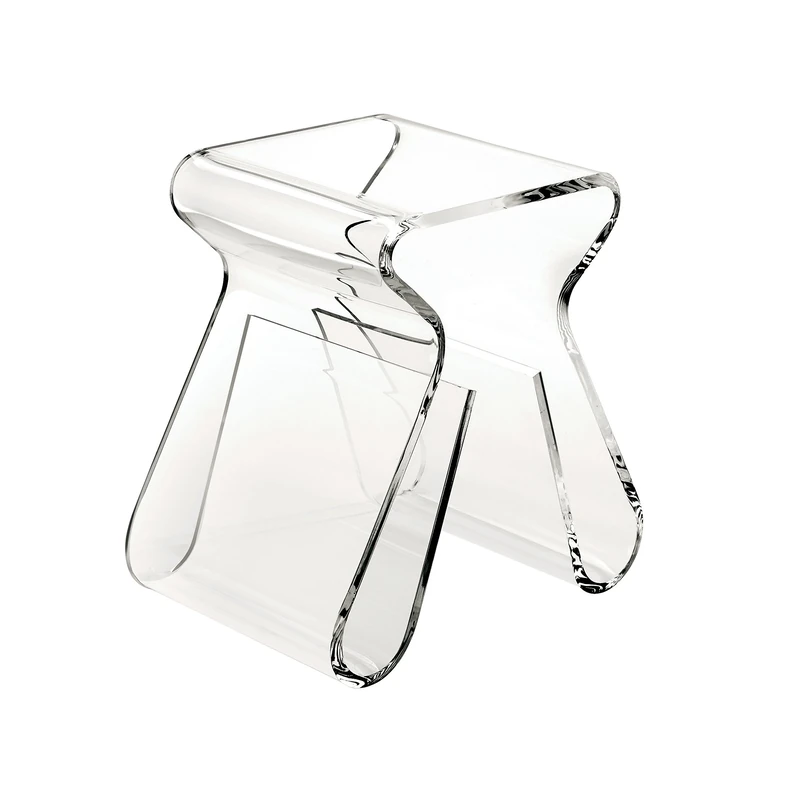 Umbra Magino, Acrylic Side Table, End Table, Stool with Storage, Modern Magazine Rack, Clear - Image 1