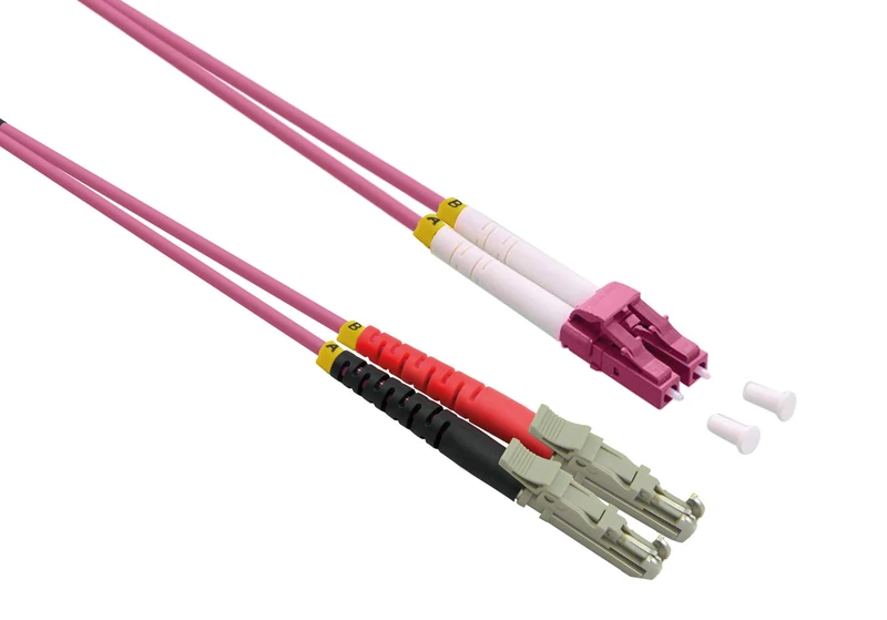 ROLINE Fibre Optic Cable Duplex 50/125µm OM4, LSH/LC, LSOH, Purple, 3 m