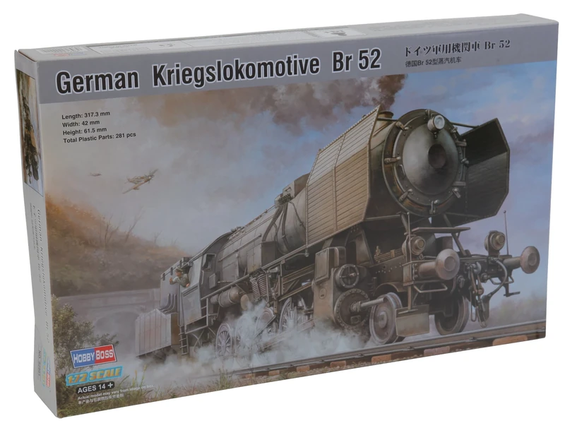Hobbyboss 82901 "German Kriegslokomotive Br 52" Plastic Model Kit, 1:72 Scale