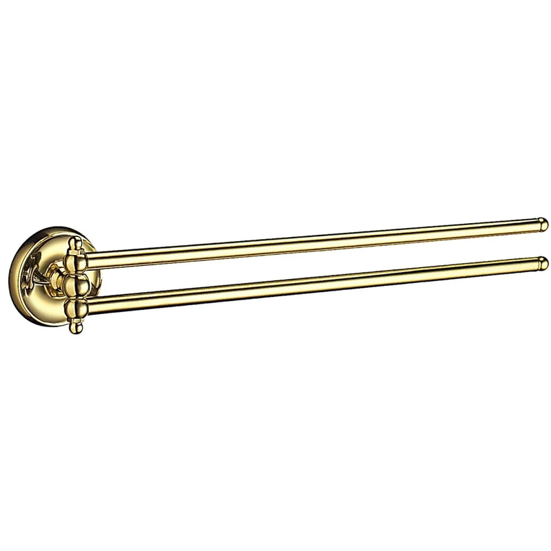 Smedbo Brass Polished "Villa" Swing Arm Towel Rail,Gold,44 x 3.8 x 7 cm