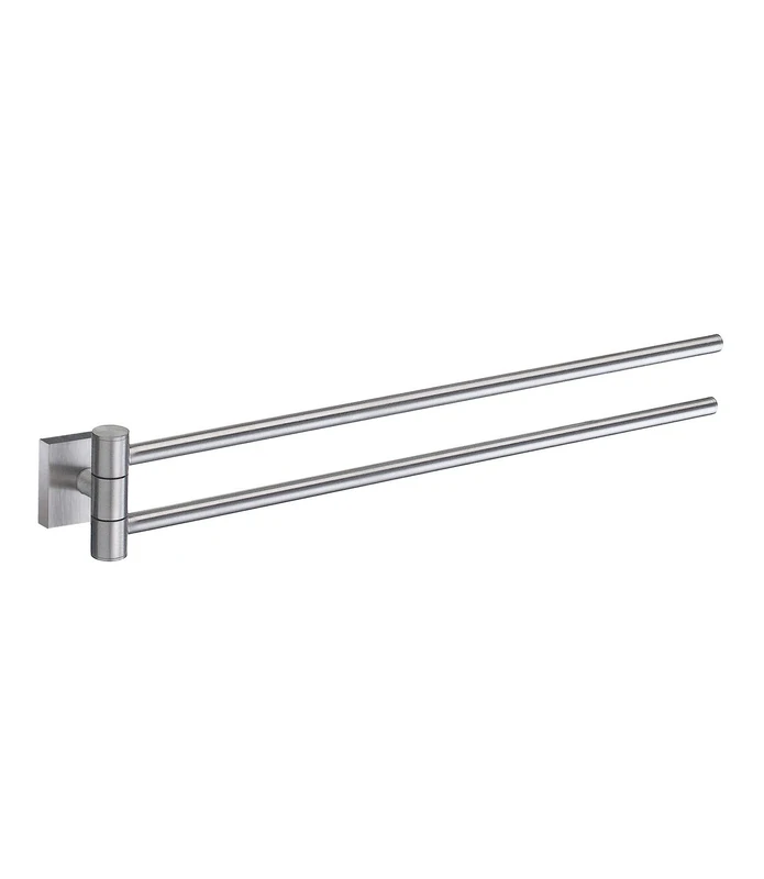 Smedbo House Swing Arm Towel Rail, Brass, Silver, 44.3 x 4.5 x 5 cm
