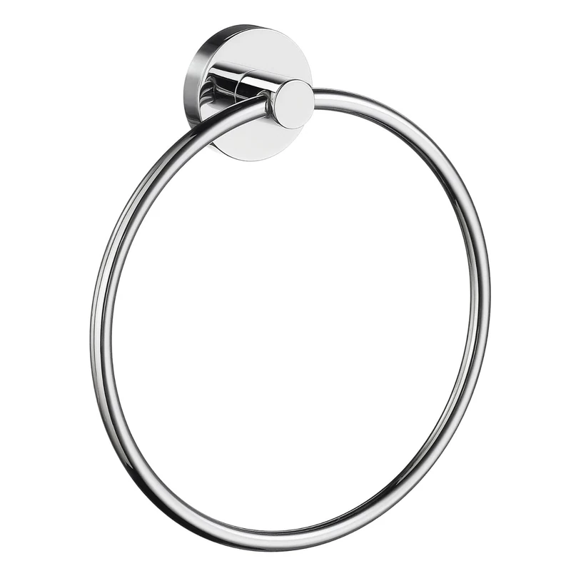 Smedbo "Home" Towel Ring, Polished Chrome, 17 x 17 x 3.6 cm, Silver