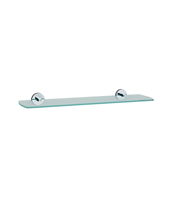 Smedbo "Loft" Bathroom Glass Shelf with Brackets, Polished Chrome