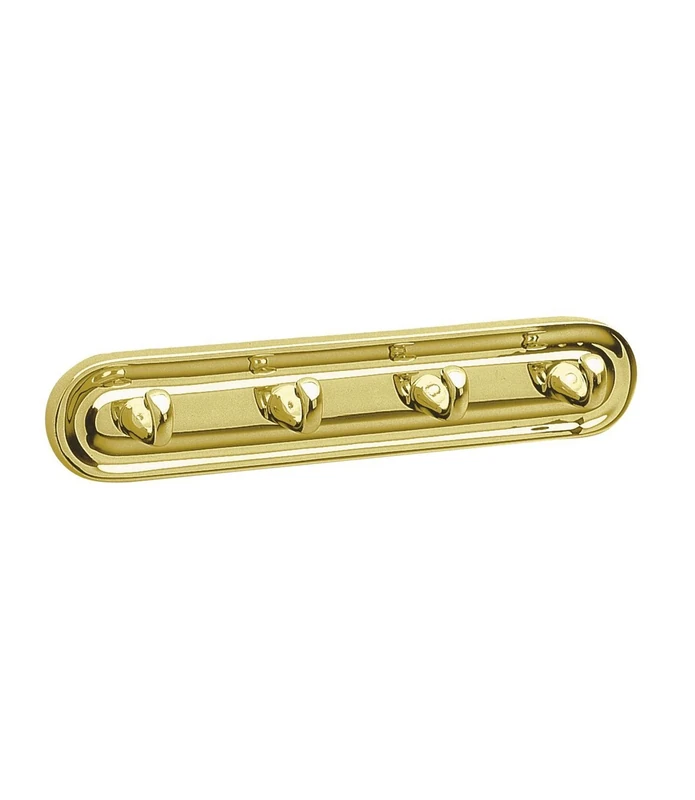 Smedbo Brass Polished "Villa" Quadruple Towel Hook