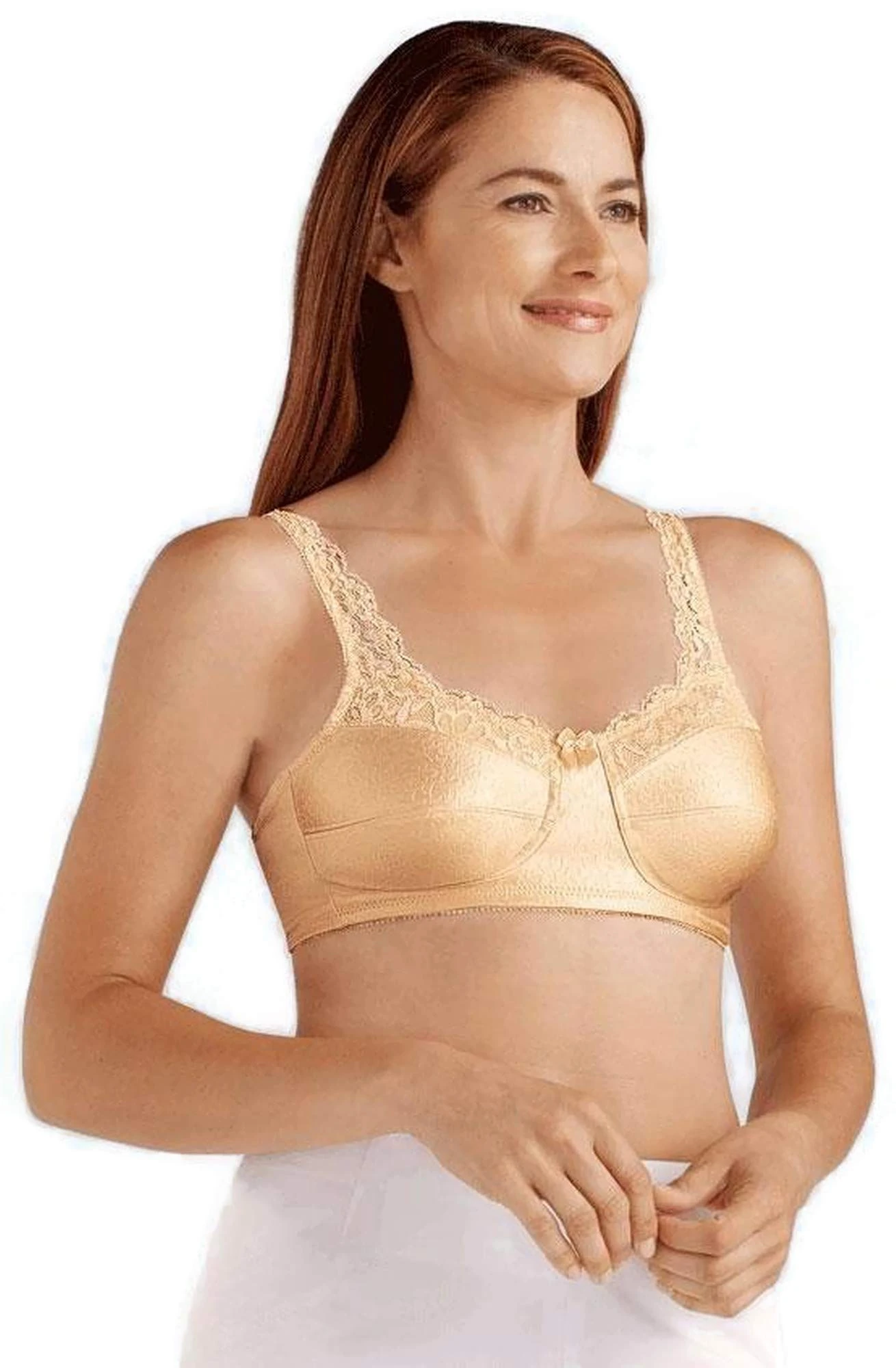 Amoena Annabell Wire-Free Bra - Brown - 34D