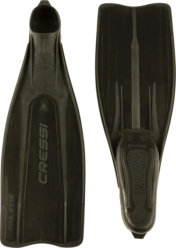 Cressi Men's Pro Star Diving Fins - Black, Size 41/42