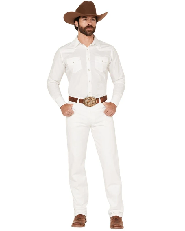 Wrangler Men's Original Fit Jean Jeans, White, 34W / 30L