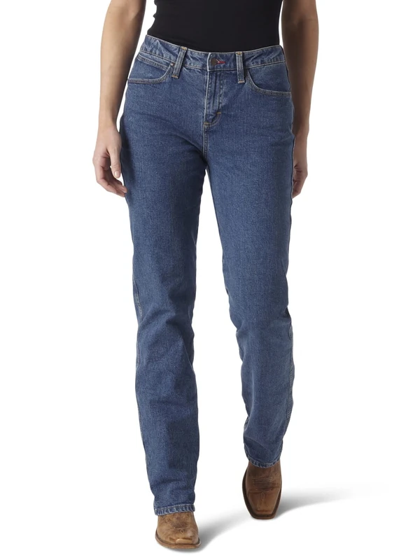 Wrangler Women's Cowgirl Cut Slim Fit High Rise Stretch Jean, Stonewash, 9