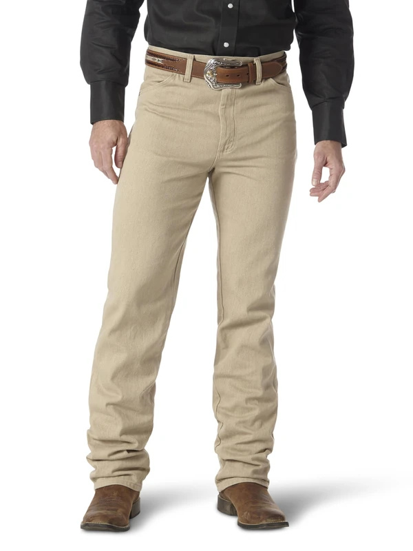 Wrangler Men's Cowboy Cut Slim Fit Jean Jeans, Prewashed Tan, 30W / 32L