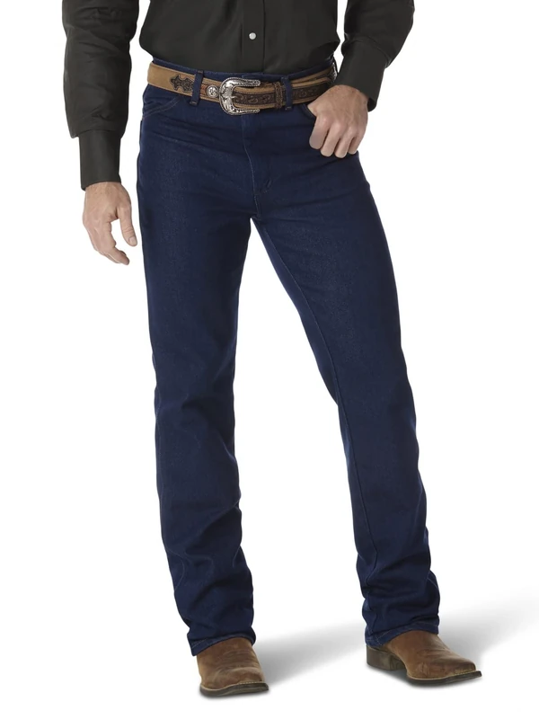 Wrangler Men's Cowboy Cut Slim Fit Stretch Boot Cut Jean PANTS, Indigo Stretch, 30W / 30L
