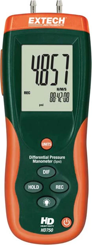 Extech HD750 5 PSI Manometer with Software