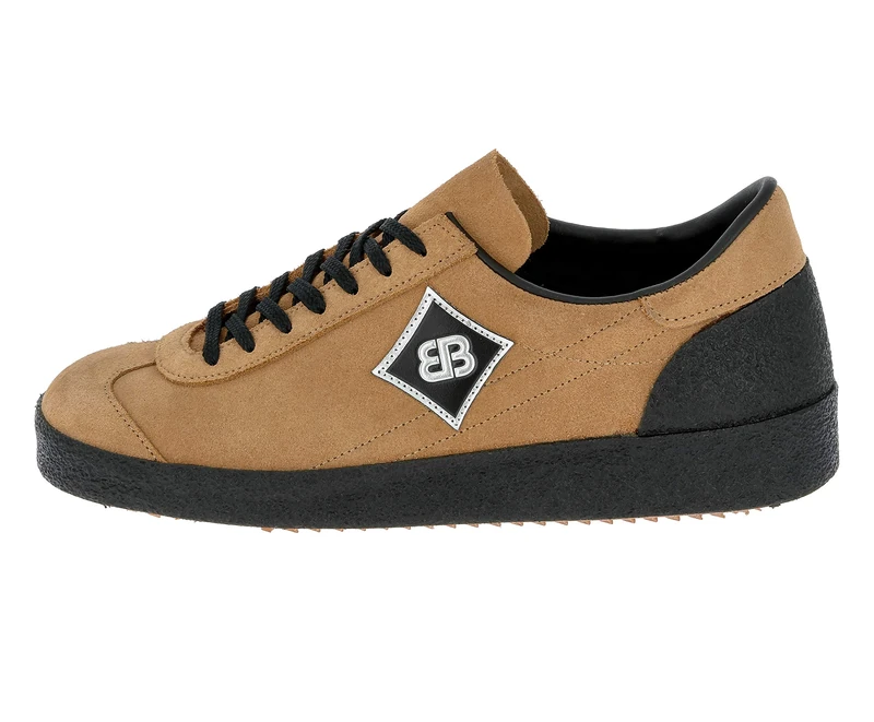 Brütting Unisex Astroturfer Velour Sneaker, Brown, 3.5 UK