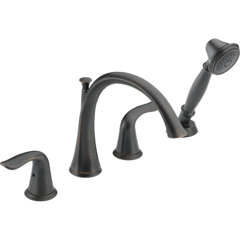 Delta T4738-RB Lahara Roman Tub with Handshower Trim, Venetian Bronze