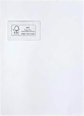 Mailmedia 276885 FSC Mix C4 Pack of 250 Envelopes with Window 120 g/m²), White