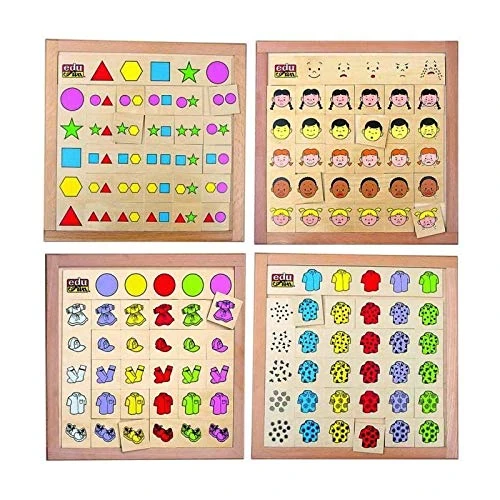 BSM Edufun – Ef 30510 - Wooden Logic Puzzle Toy – Set of 4