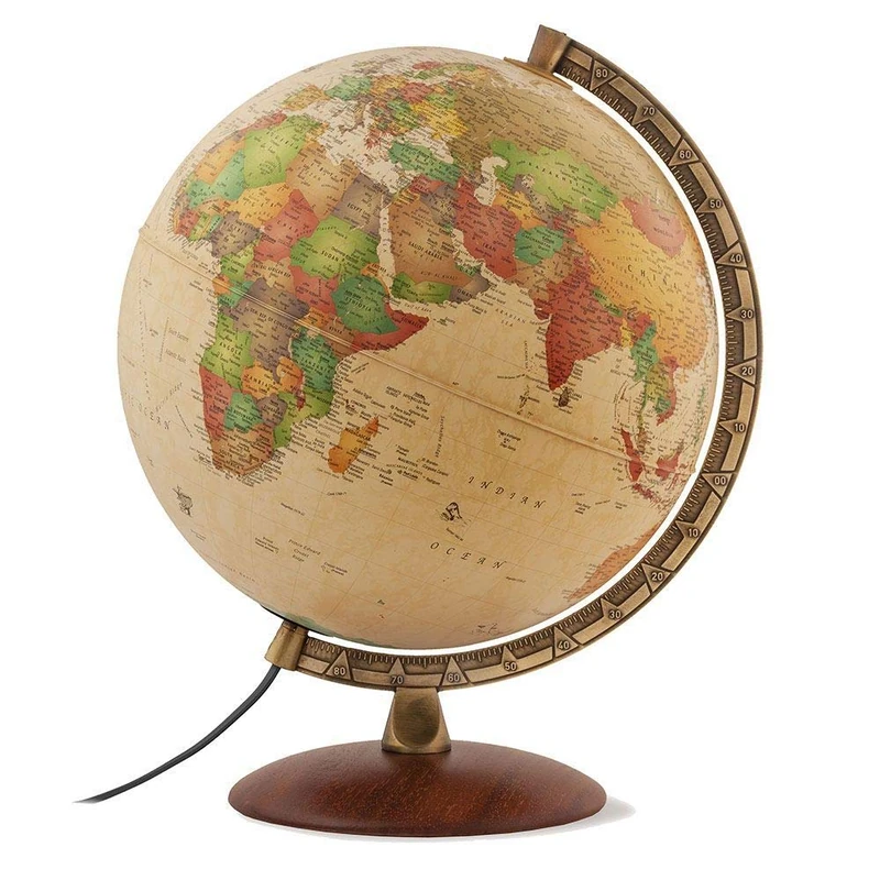 Nova Rico Antiquus Illuminated Globe - 30 cm Beige 0330ANANITLL2046