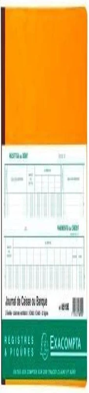 Exacompta - Ref 6510E - Vertical Cash or Bank Account Book (80 Pages) - 320 x 195mm in Size, 110gsm Paper, 4 Credit + 9 Debit Columns, 33 Lines (French Text) - Image 1