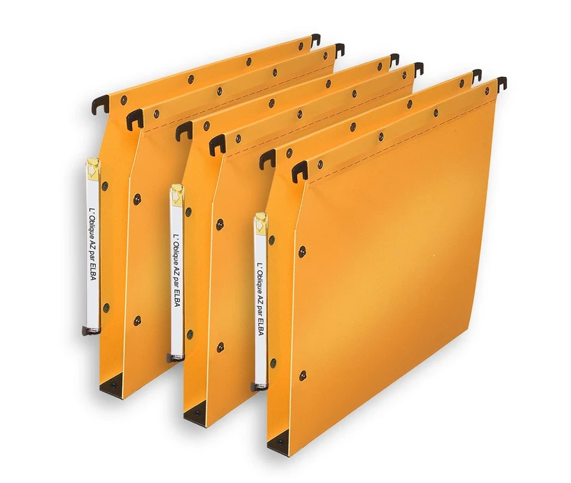 Elba 100330608 Suspension File A4 30 mm Base Polypropylene Opaque Pack of 10 Yellow