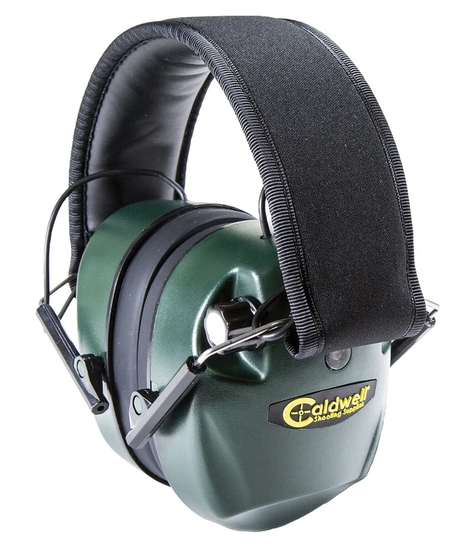Caldwell E-Max - ADULT Green - Electronic 21 NRR Hearing Protection with Sound Amplification - Adjustable Earmuffs for Shooting, Hunting and Range - Image 1