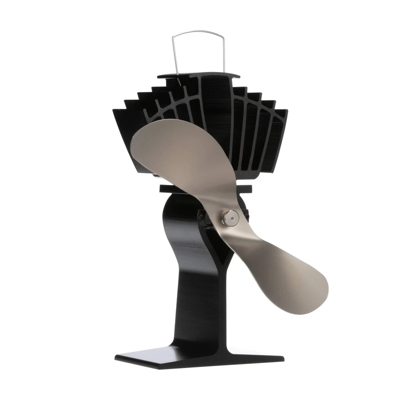 Ecofan 812AMKBX Heat Powered Wood Stove Fan, Nickel, Bilingual - Image 1