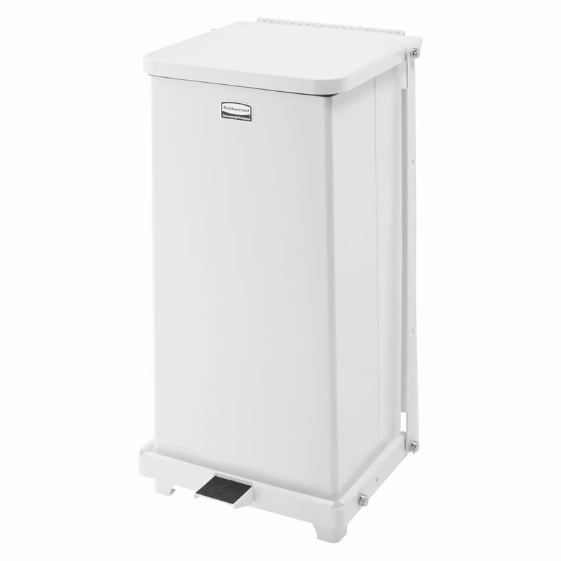 Rubbermaid Commercial Products Defenders Step-On Container 25 Litre White FGST12EPLWH