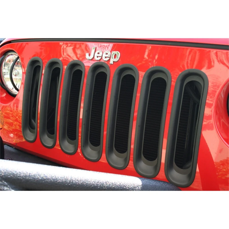 Rugged Ridge 11306.30 Grille Insert Kit, Black; 07-18 Jeep Wrangler JK