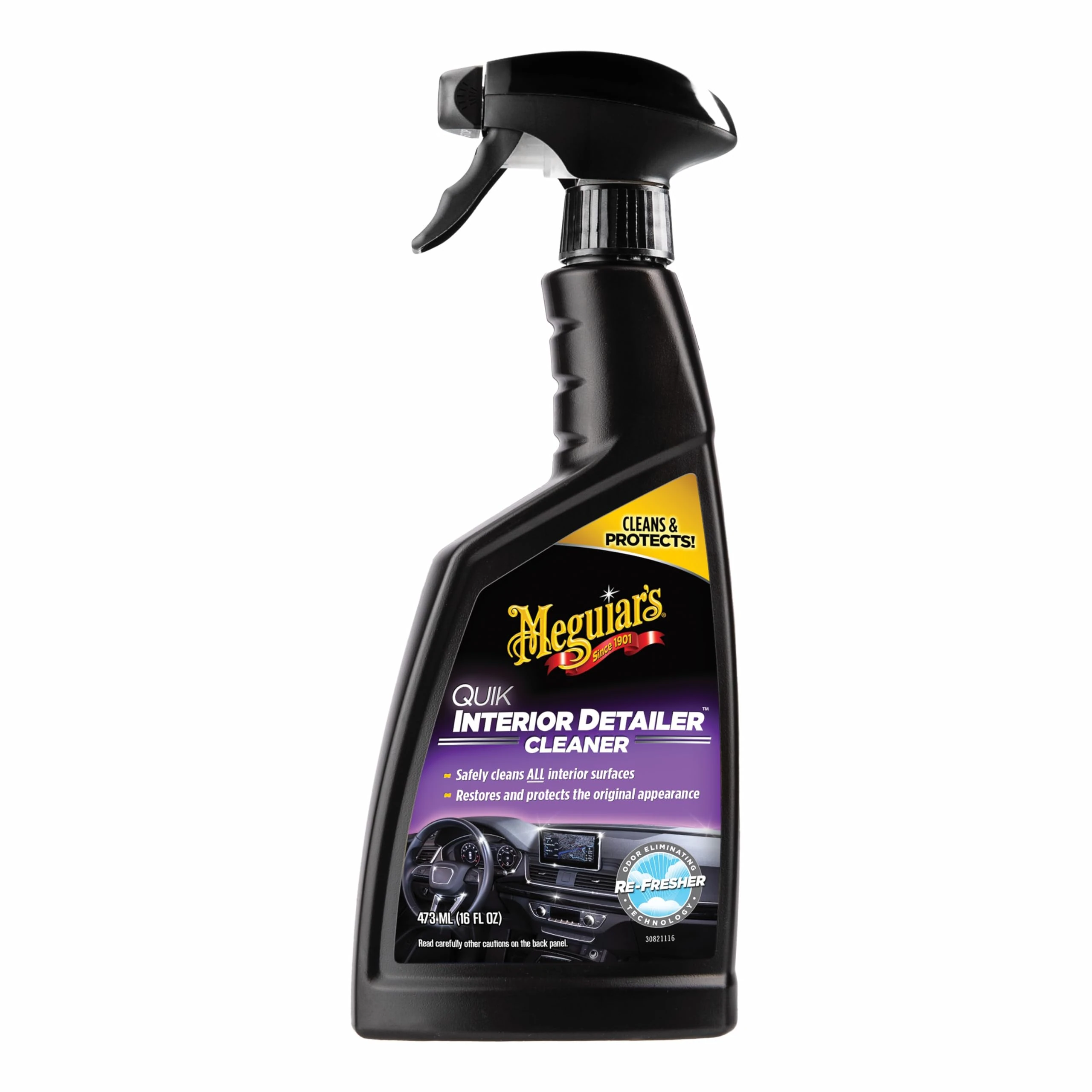 Meguiar's Quik Interior Detailer Cleaner 473ml for a Matt Finish. Cleans all Interior Car Surfaces - G13616EU