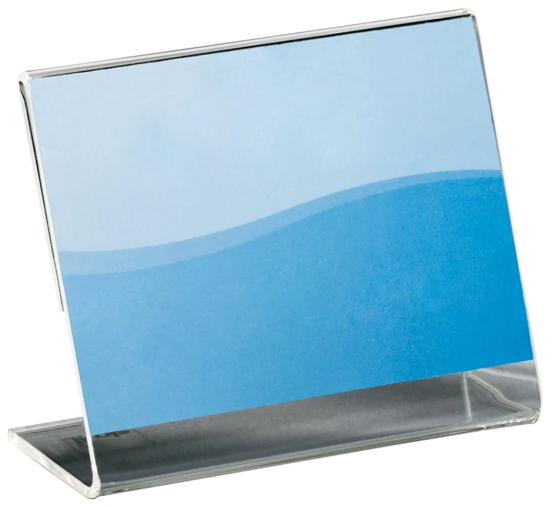 SIGEL PA103 Sign Holder, slanted, for A8 landscape, single-sided presentation, acrylic, transparent, 10 Pieces