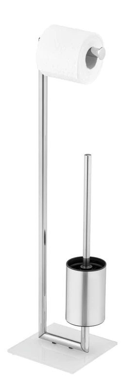 WENKO 17773100 Free standing toilet brush Style - Steel, 19 x 73 x 19 cm, Chrome