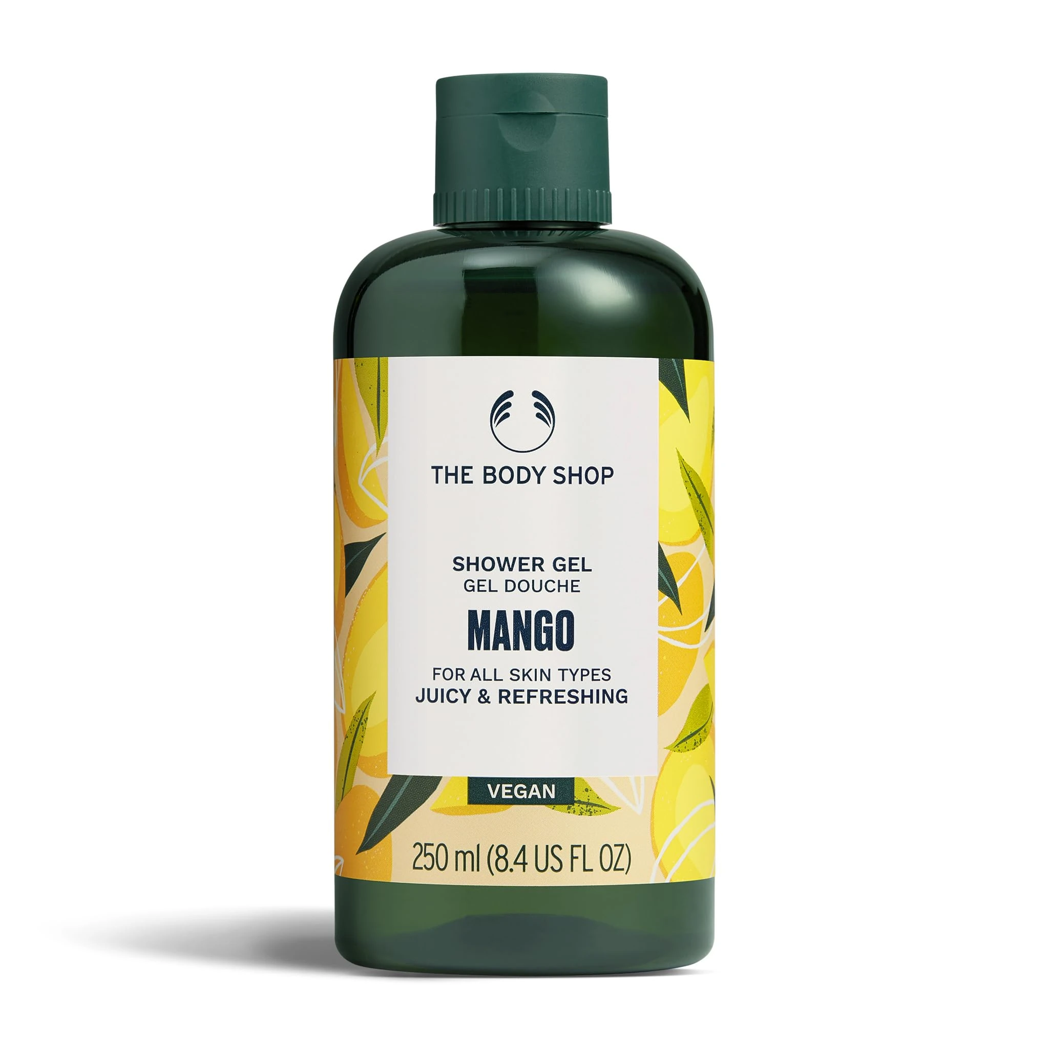 The Body Shop Mango Shower Gel (1x 250ml), Juicy Womens Shower Gel, Tropical scented Body Wash for All Skin Types, Shower Foam with 92% Natural Origin, Vegan Body Care