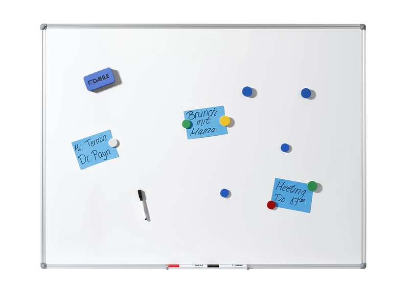 Dahle Slimboard Basic 96152 Whiteboard 120 x 90 cm Aluminium Frame - Image 1